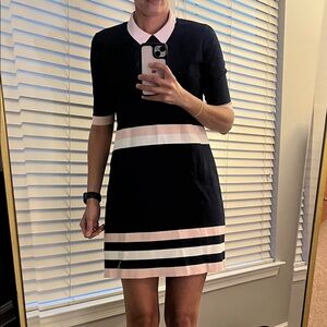 Ted Baker colour by numbers Navy and Pink Mini Dress